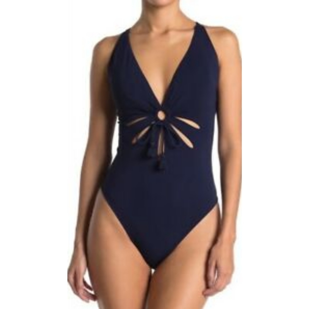 Robin Piconne Gigi Cutout Tie Back One-Piece Swimsuit